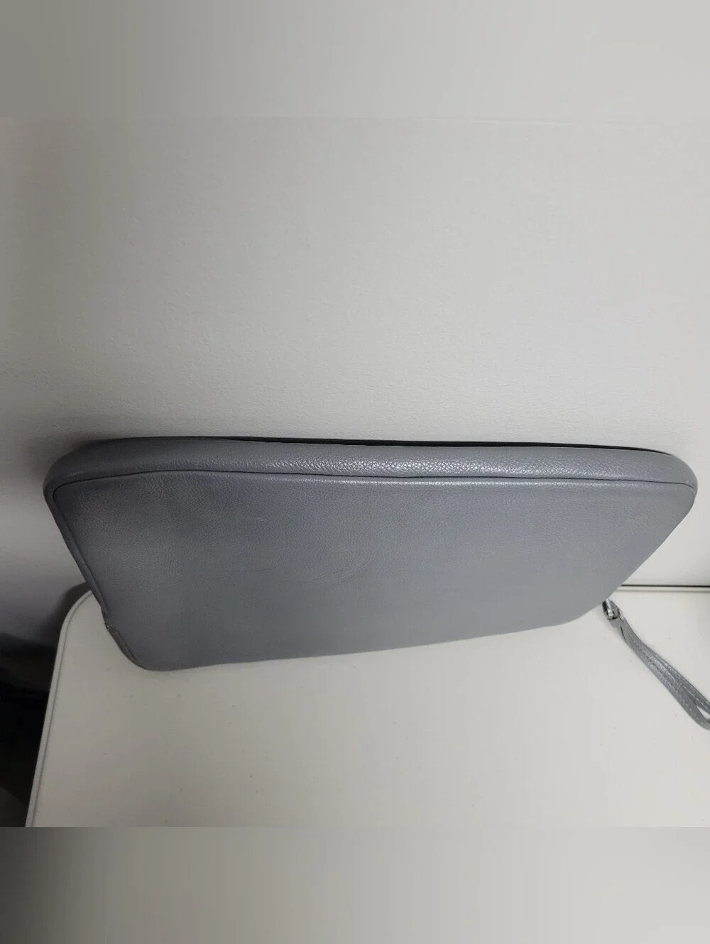 Marc By Marc Jacobs Light Gray Leather Laptop Case with Wrist Strap.